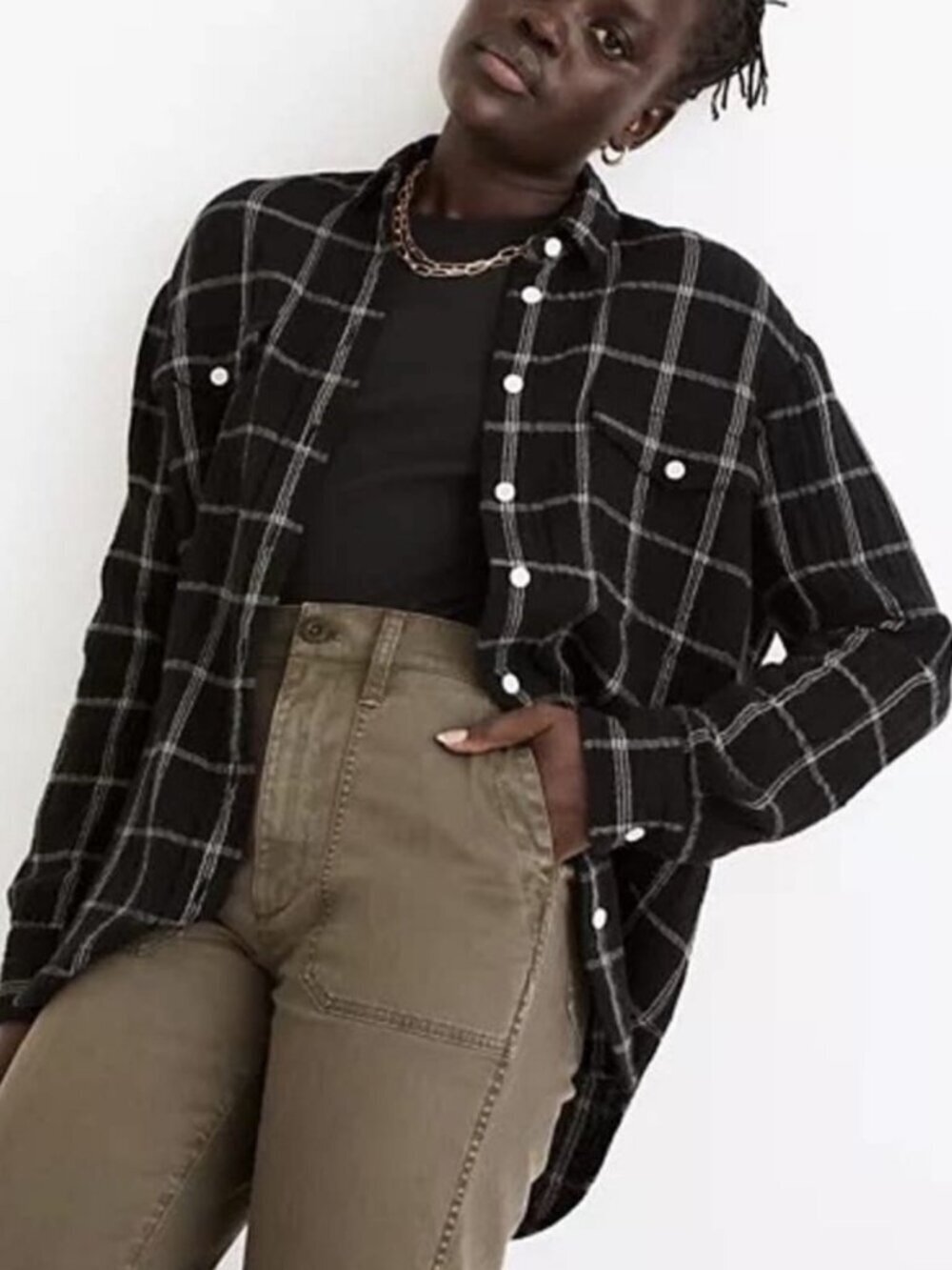 Madewell Oversized Ex-Boyfriend Flannel Shirt